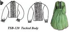 Civil War Style "TUCKED BODY" Pleated Blouse Timeless Stitches PATTERN TSB-120