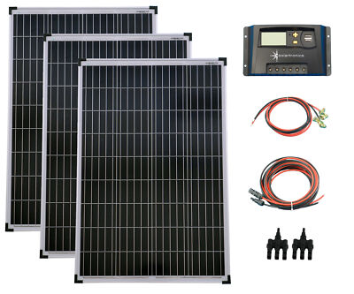 Solar Set 12V 300 Watt POLY Solarpanel Solaranlage Garten Camping 20A PV 0% MwSt