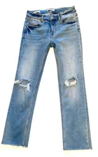 Vigoss Women's Stevie distressed cropped jeans 24