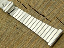 NOS Unused Vintage JB Champion Watch Band Sliding Clasp Stainless 16mm Bracelet
