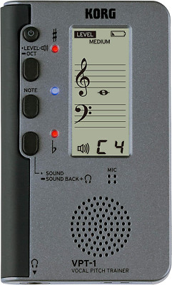 Korg VPT-1 Vocal Pitch Trainer Tuner for Singing Voice Lessons Notation Display