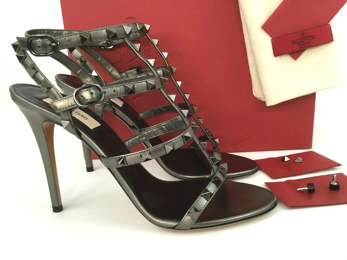 Rockstud 105mm caged shop leather sandals