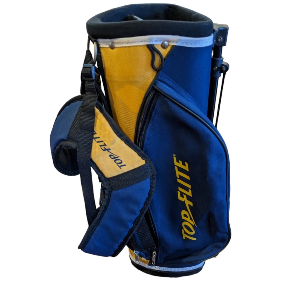 Kids Golf Bag Backpack Straps Top Flight XLj Junior Youth Blue Easy Carry - Image 3 of 4