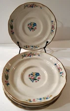 Set Of 4 Saucers International Tableworks #105 Heartland Village 6"