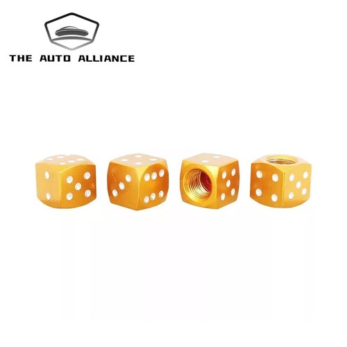 Gold Metal Wheel Valve Stem Tire Cap Trims For Car Truck Dust Cover - Picture 4 of 6