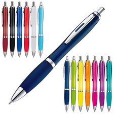 Transparente Druckkugelschreiber im Set mit 10/20/50/100/500 Stück - 14 Farben