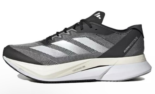 Adidas Adizero Boston 12 Low Elite Running Shoes Black White ID4234 Men's Sizes