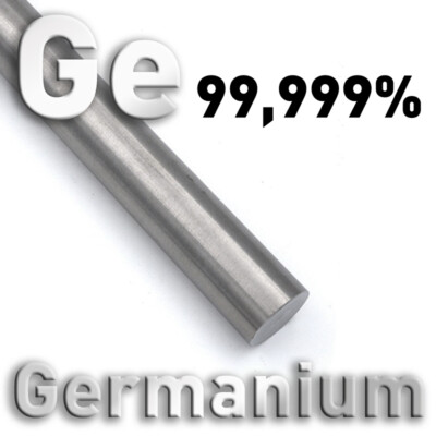 Germanium-Elektrode Ø3 x 82 mm Ge 99,999% Elektrolyse Element #32 rein Metall 5N