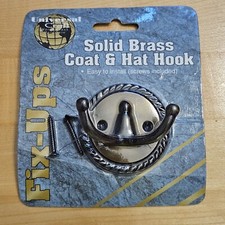 Fix Ups Solid Brass Vintage Coat Hanger And Hook NOS Sealed Oil Rubbed Bronze