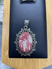 2.5  Red Mosaic 925 Silver Plated Handmade Gemstone Pendant New B2462