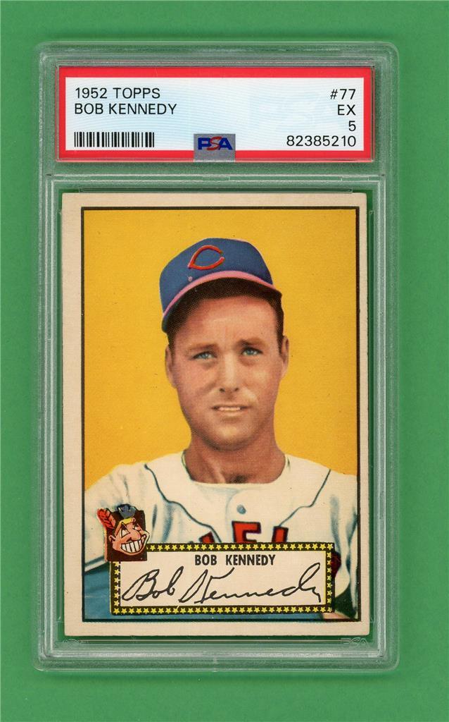 1952 Topps #77 Bob Kennedy ** PSA EX 5 * Cleveland Indians vintage baseball card