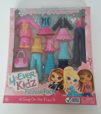 4-Ever Kidz Fashion Pack 15 Easy Snap-On Clothing Pieces 