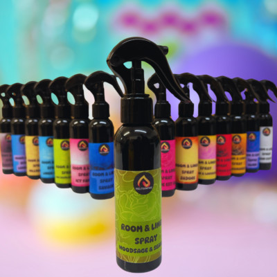 Parfümierte Raumsprays 100ML - Zuhause, Büro, Lufterfrischer (Holzsalbei & Meersalz).