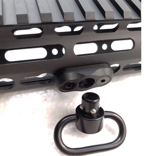 QD Sling Swivel Adapter Rail Mount Kit for Keymod Type Rail 1.25 Inch Loop Black - Picture 9 of 11