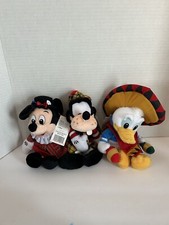 NWT Walt Disney World International Bean Bag Set of 3 Mickey, Goofy and Donald