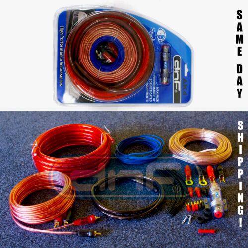 4 Gauge Amplifier Install Kit Complete Amp Wiring Cables 3000W- Packaged in Bulk - Picture 1 of 7