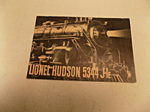 LIONEL Original 1937 Hudson 5344 J-1E 700EW sales brochure booklet