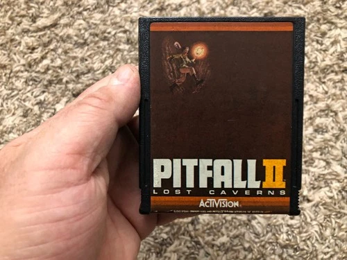Activision Pitfall II 2 Lost Caverns (Atari 2600, 1984)  Game Cartridge Tested