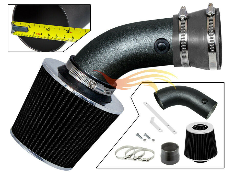 BCP RW GREY For 93-01 BMW 540/740 4.0L/4.4L V8 Ram Air Intake Kit +Filter