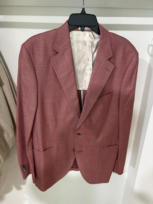 NWT Peter Millar Hyperlight Sport Coat Jacket Pink Wool 42R Made Canada