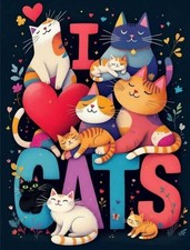 Adult Cat Diamond Painting Set, Beginner Cartoon Cat Diamond Painting Set, 5D DI