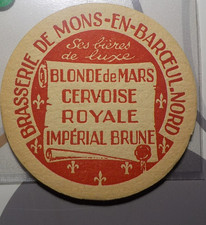 SOUS BOCK   ANCIEN  BIERE BLONDE DE MARS    BRASSERIE MONS EN BAROEUL
