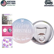 Professional 50 Set Magnet Bottle Opener Button Refill - 58mm DIY Crafting