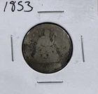 1853 LIBERTY SEATED QUARTER - ARROWS & RAYS - 90% SILVER