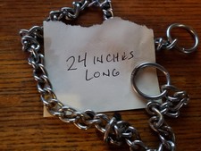 Dog leash chain choker collar 24 inches length