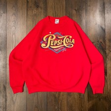 Vintage 1990s Pepsi Cola Soda Retro Crewneck Sweatshirt / made in USA / size XL