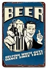 Vintage Look Bar Sign Decor, Funny Metal Beer Sign for Home Bar