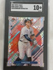 2025 Topps Finest Aaron Judge #205 Checkerboard Refractor SGC 10 -3 Time MVP