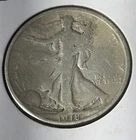 1918-P SILVER WALKING LIBERTY HALF DOLLAR, FINE DETAILS, RARER YEAR