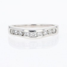 .44ctw Round Cut Diamond Channel-Set Wedding Band Ring 14k White Gold Size 7