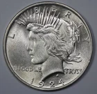 1924 Peace Silver $1 Dollar Brilliant UNC