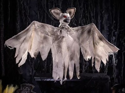 35'' Animated Light Up Hanging Bat Wings Halloween Decoration Prop Haunted House