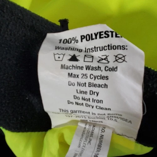 Radians Jacket Mens Large Yellow Black Hi Vis Reflective 3 In 1 Hooded Workwear image 17