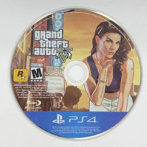 Grand Theft Auto V (Sony PlayStation 4, 2014) GTA5 PS4 Disc Only Nice
