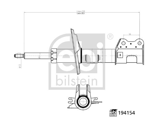 FEBI BILSTEIN 194154 Shock Absorber Front Right Fits Citroen Nemo Fiat Peugeot - Image 11