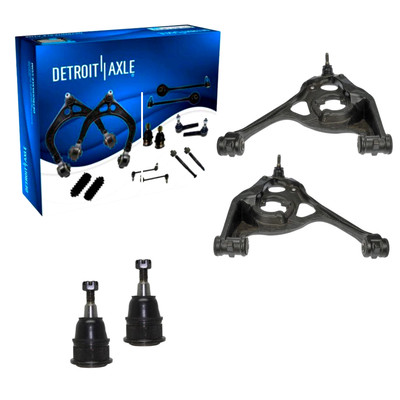 Detroit Axle Front Lower Control Arms + Upper Ball Joints for Chevy Expre