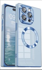 Magnetic Clear Case for iPhone 15 Pro Max with Full Camera Lens Protection, Slim