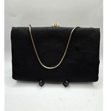 Vintage "After Five" Satin Evening Bag With Rhinestone Clasp