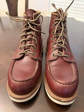 Red Wing Heritage 8856 Men's Moc Toe Boots Oxblood Mesa 8.5D Preowned
