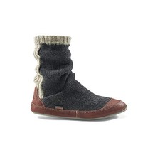 Men's Slouch Boot Slipper X-Large Charcoal Ragg Wool