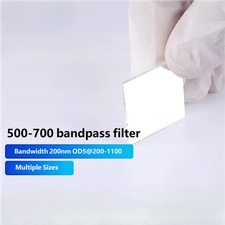 500-700nm Bandpass Filter, 200nm BW, 600nm Center, Wide Bandpass, OD5 200-1100nm