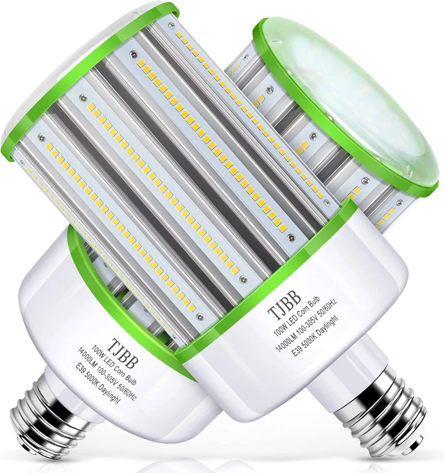Super Bright 100W E39 LED Corn Bulb - 2 Pack, 5000K, IP64 Rated for Outdoors - Image 3 of 4