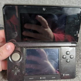 Nintendo 3DS Cosmo Black Console System w/ Charger, Tested! US Model No Stylus