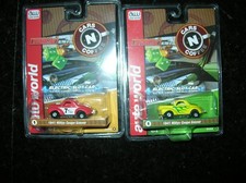 Auto World HO Slot Car 1941 Willy Gasser Coupe Lot of 2 Pink Yellow Never Opened