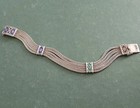 Thailand Sterling Silver 925 Enamel And 5 Foxtail Link Chain Bracelet  — photo 1
