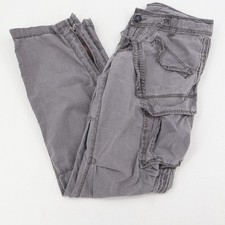 Free People Cargo Pants Womens 8 Gray Utility Zip Ankle Y2K